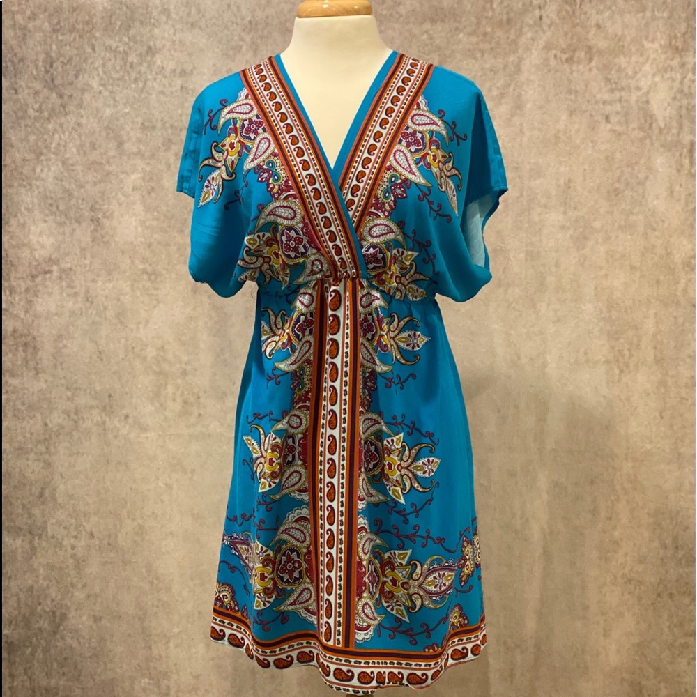Turquoise Paisley Dress
